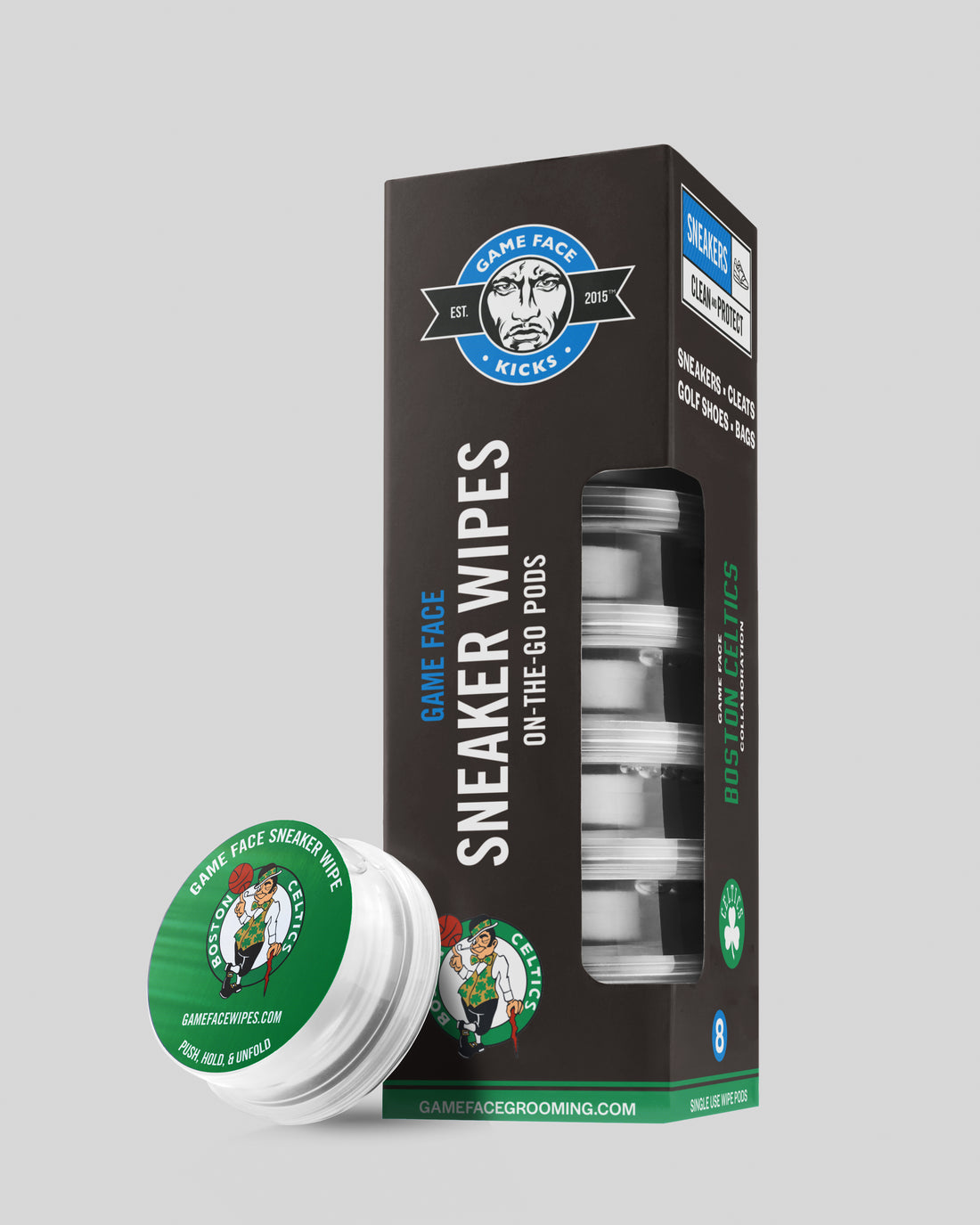 On-The-Go Sneaker Cleaning Wipes - Celtics