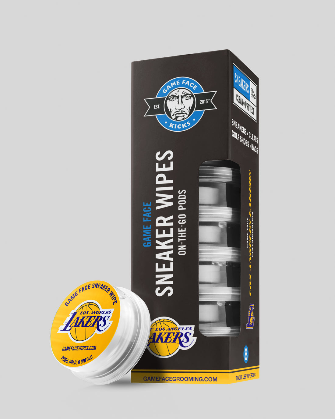 On-The-Go Sneaker Cleaning Wipes - Lakers